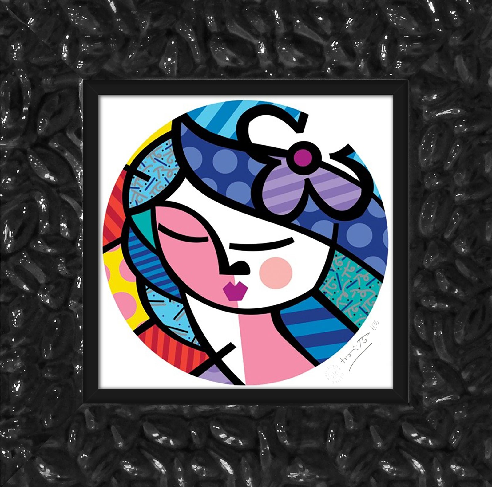 modern pop art beauty serigraph  vibrant home decor