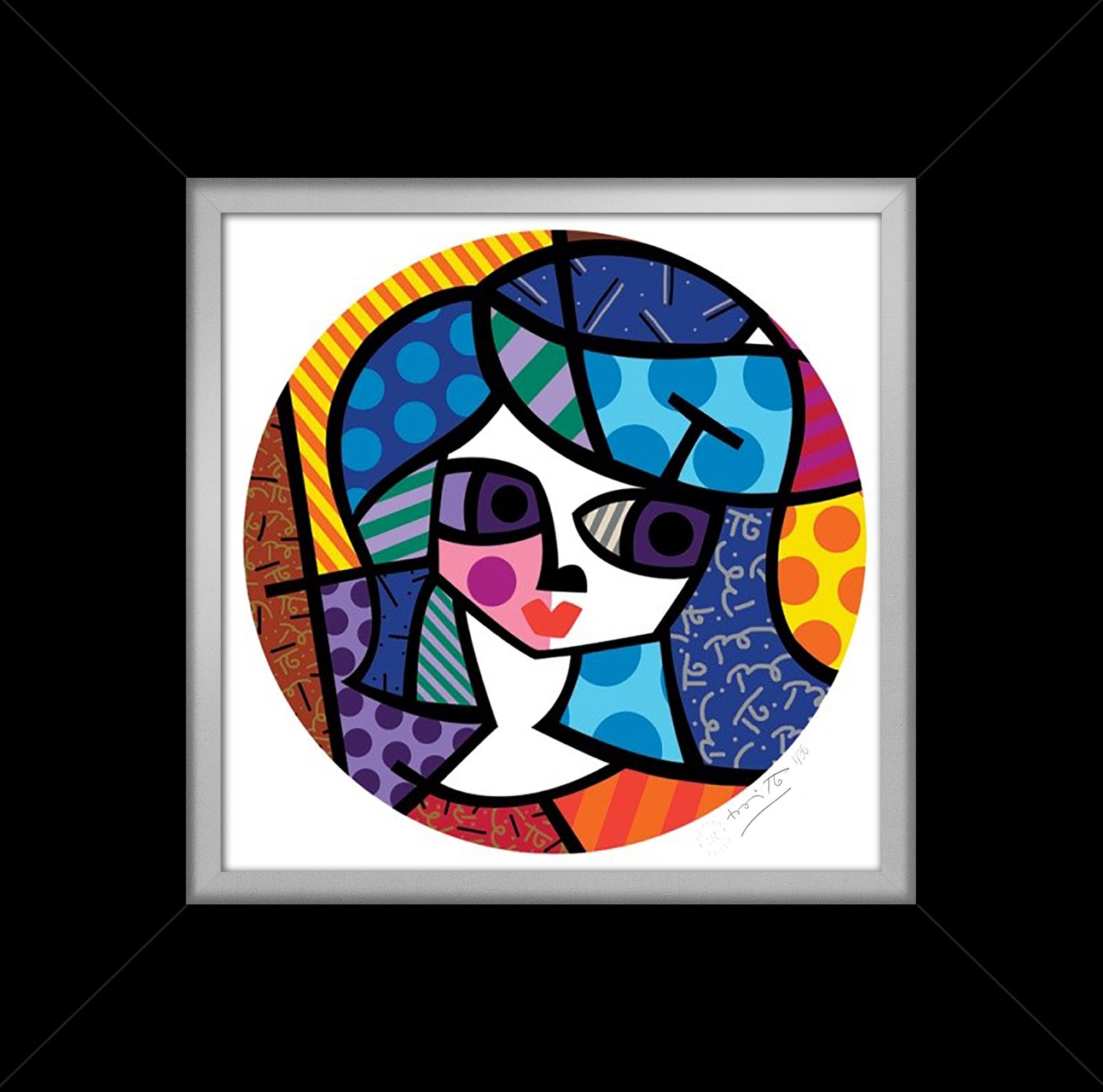 Romero Britto grace serigraph  contemporary pop art piece