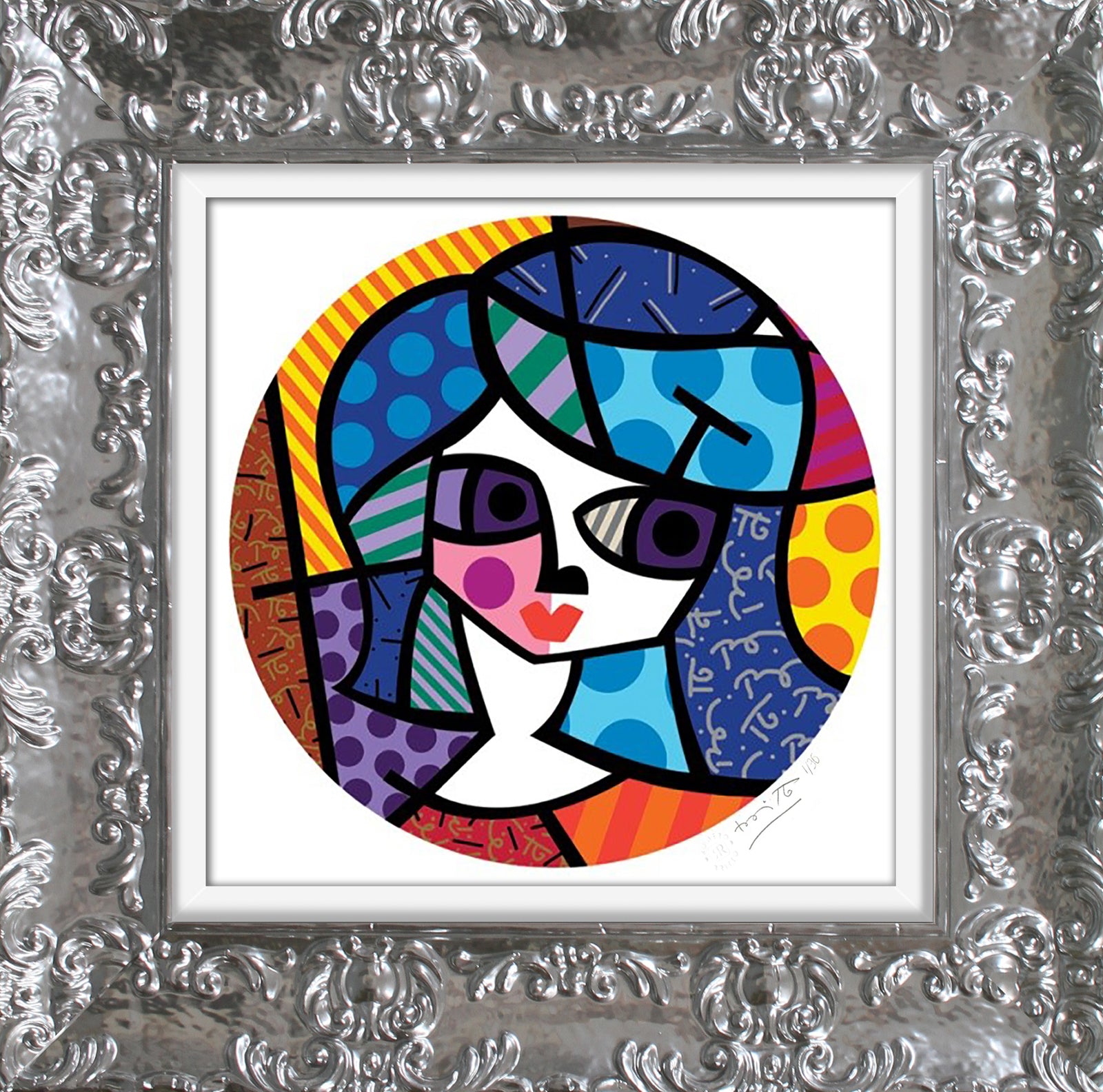 modern pop art grace serigraph  vibrant home decor