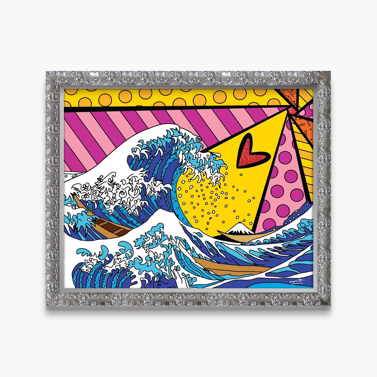 Romero Britto new wave limited edition print  contemporary pop art piece