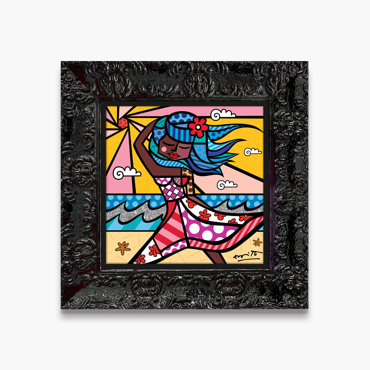 Romero Britto summer 22 limited edition print  contemporary pop art piece