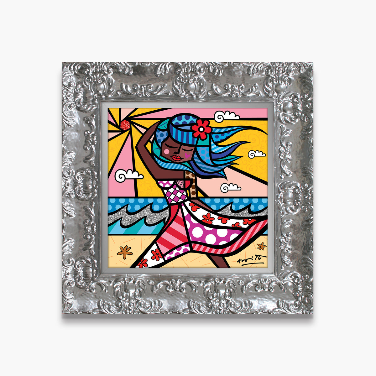 Romero Britto summer 22 limited edition print  contemporary pop art piece
