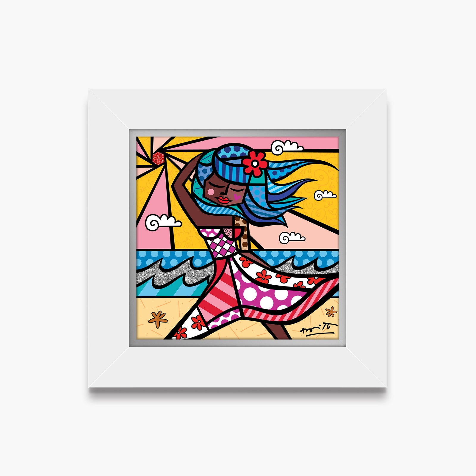 Romero Britto summer 22 limited edition print  contemporary pop art piece