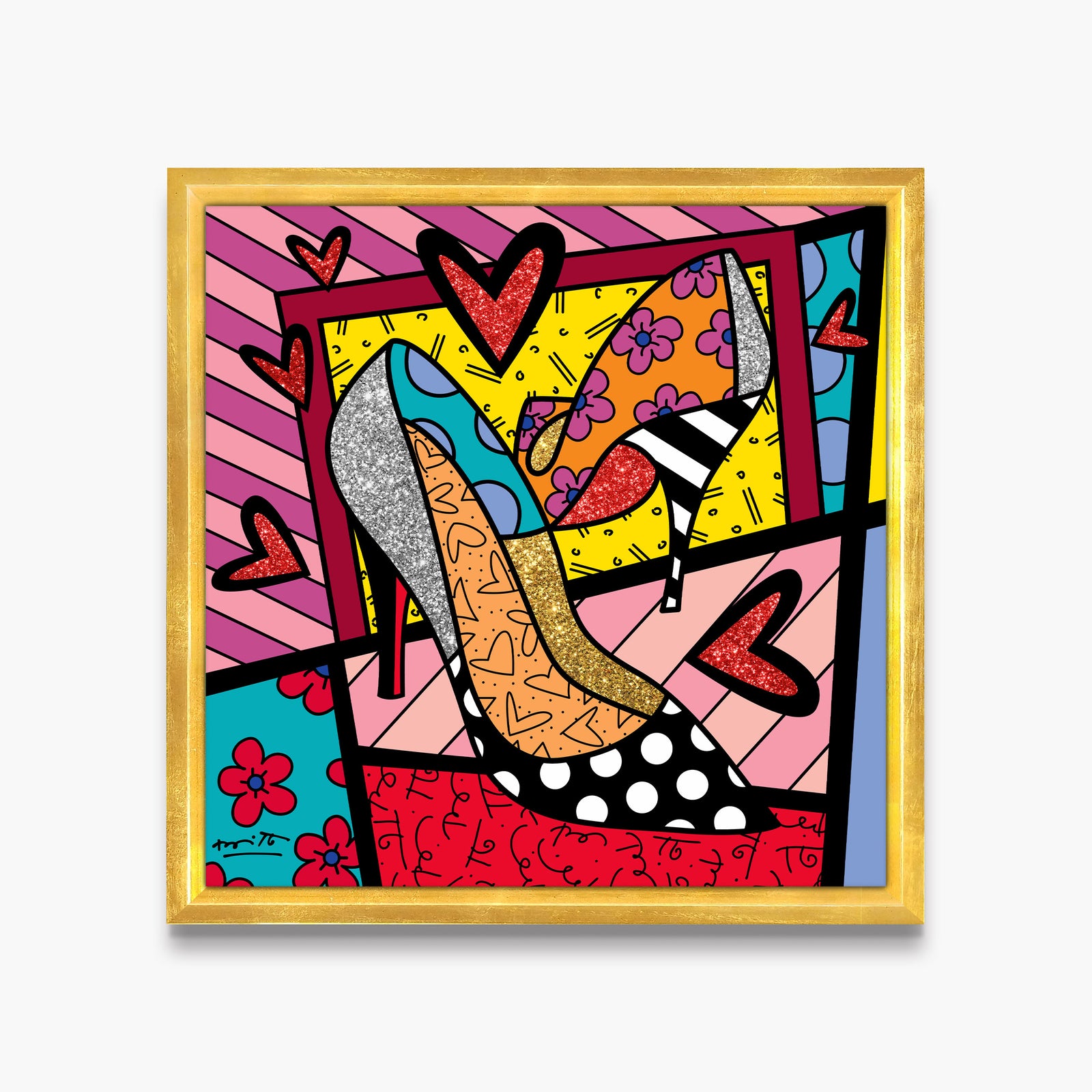 modern pop art high heels limited edition print  vibrant home decor