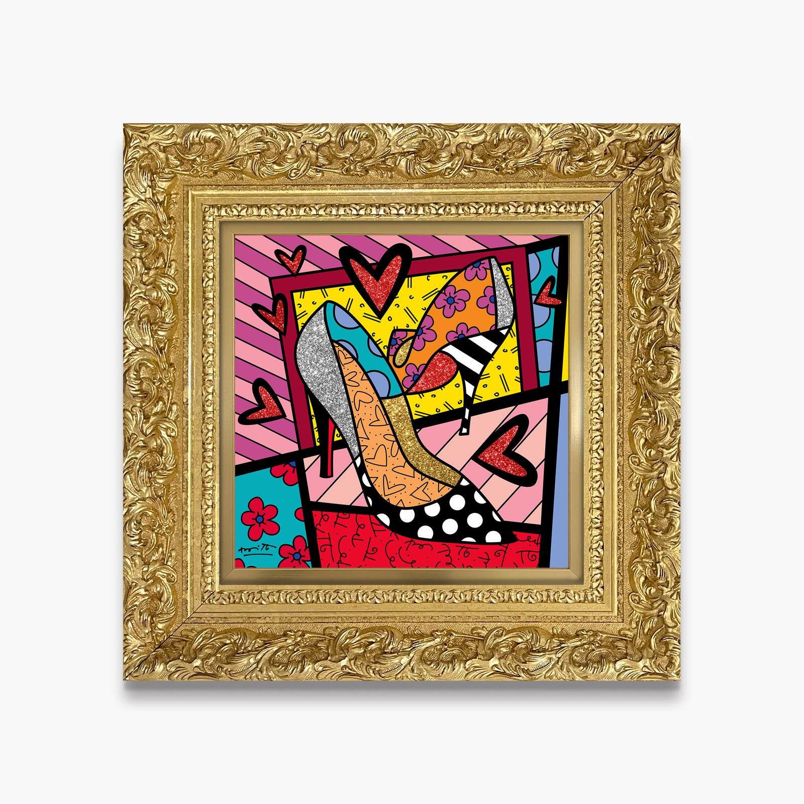 Romero Britto high heels limited edition print  colorful pop art design