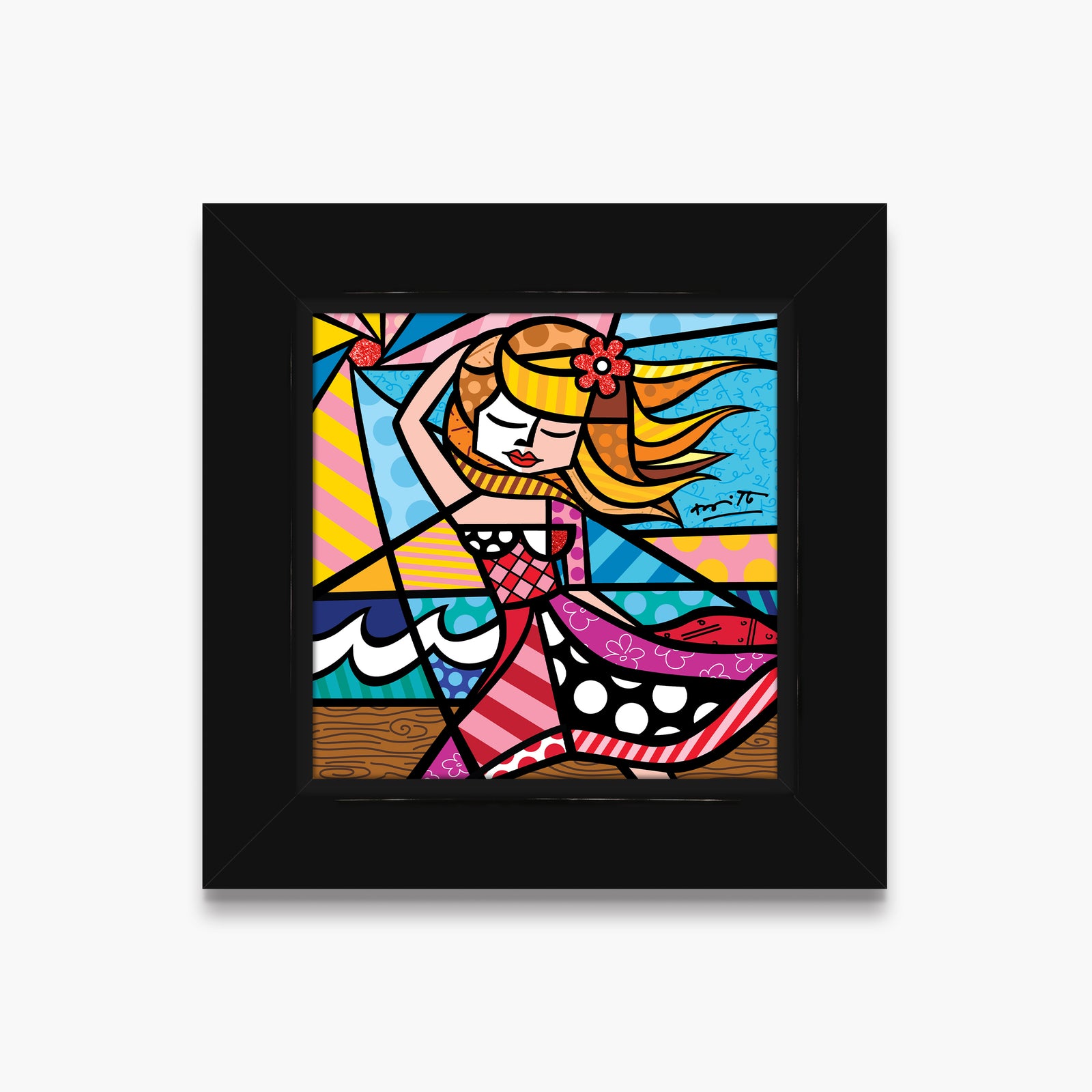 Romero Britto summer 22 limited edition print  colorful pop art design