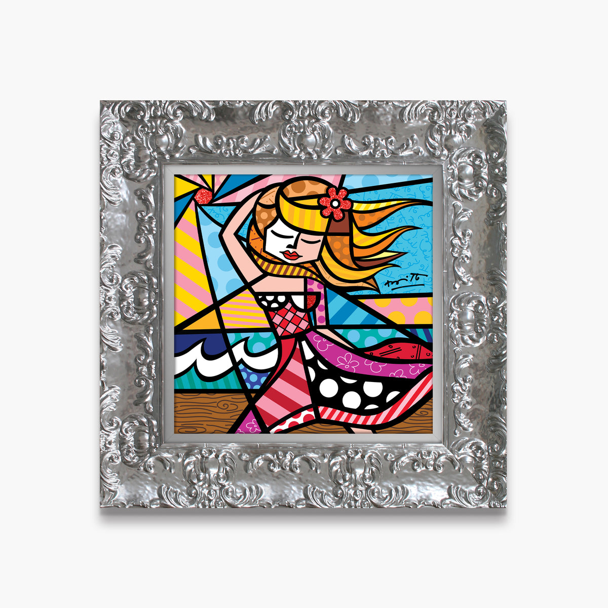 Romero Britto summer 22 limited edition print  colorful pop art design