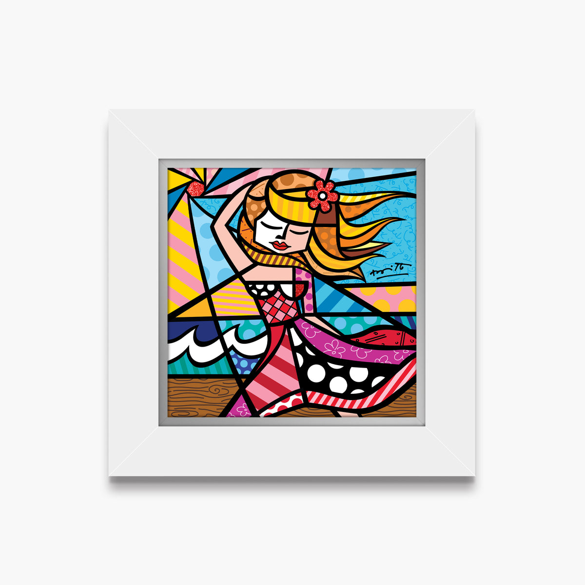 Romero Britto summer 22 limited edition print  contemporary pop art piece