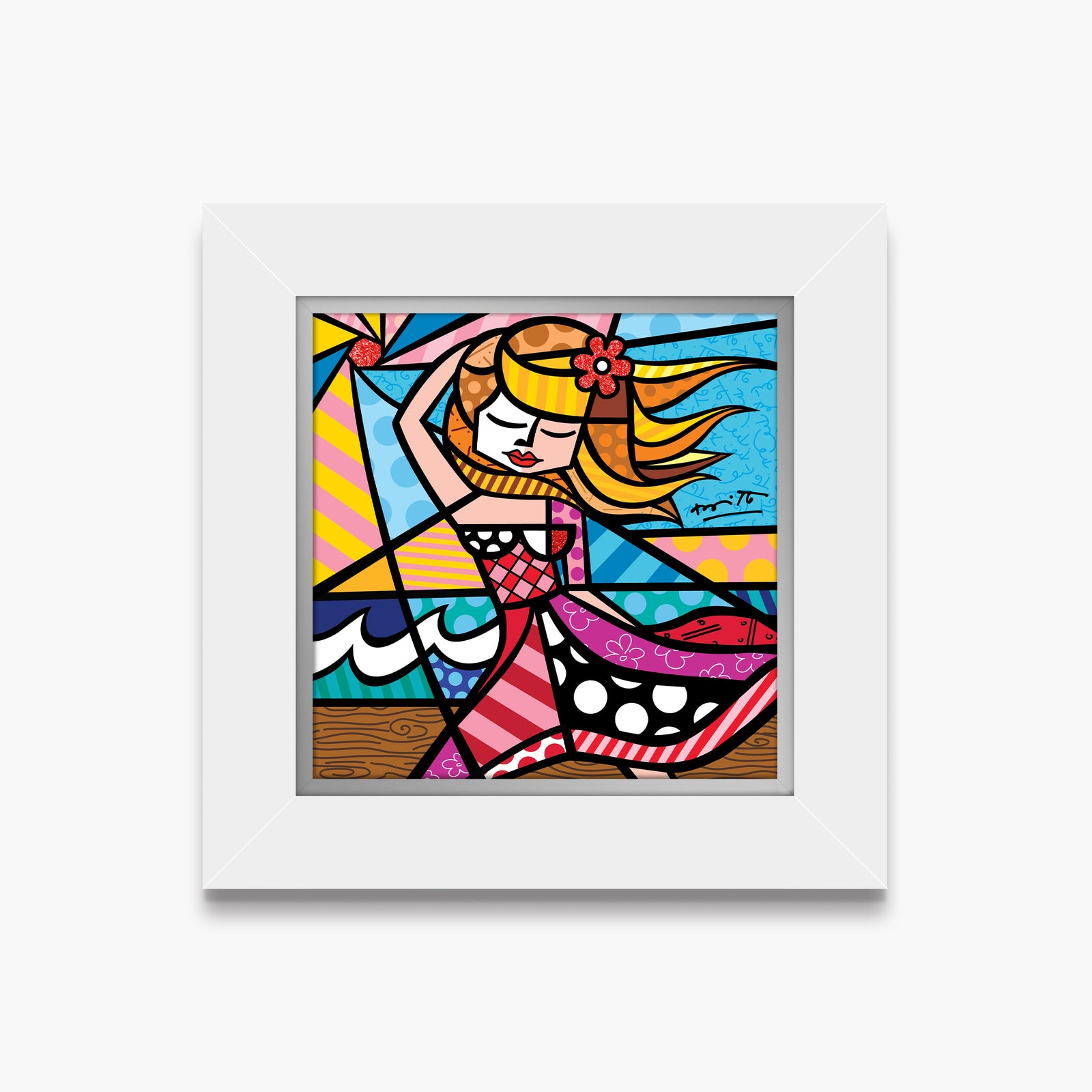 Romero Britto summer 22 limited edition print  contemporary pop art piece