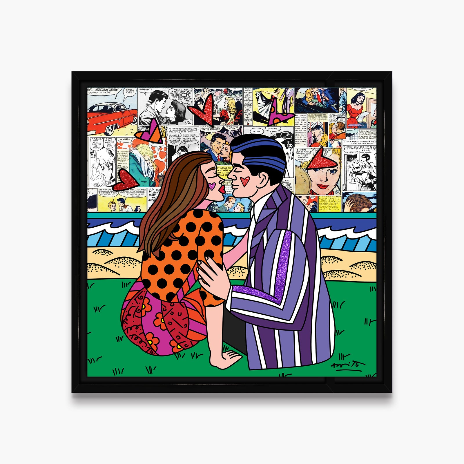 Romero Britto forte dei marmi limited edition  colorful pop art design