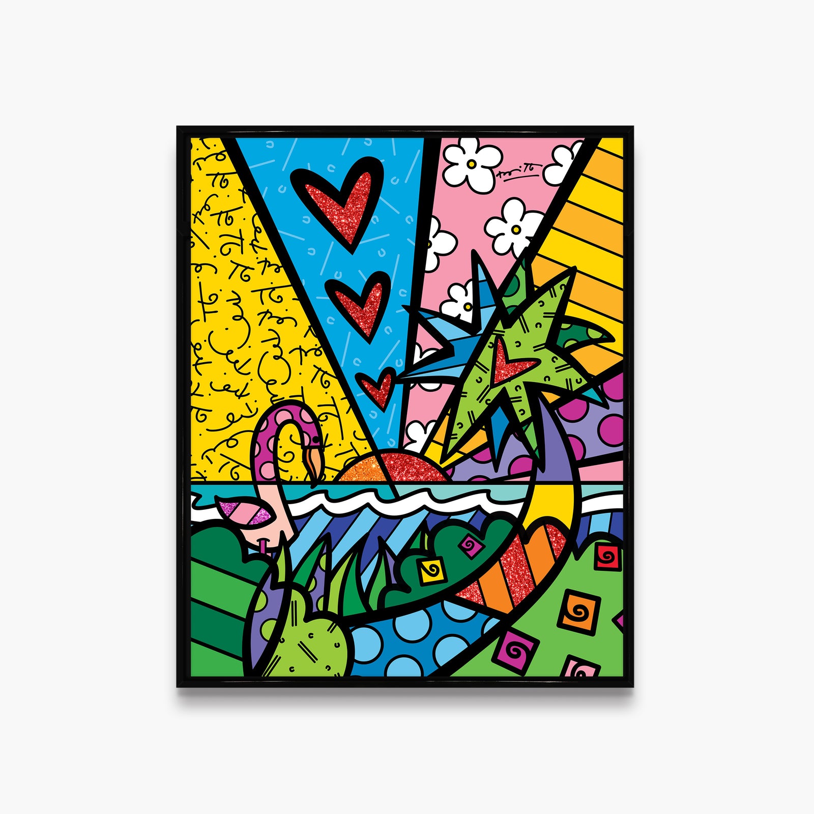 tropical paradise limited edition print  colorful decorative collectible gift idea