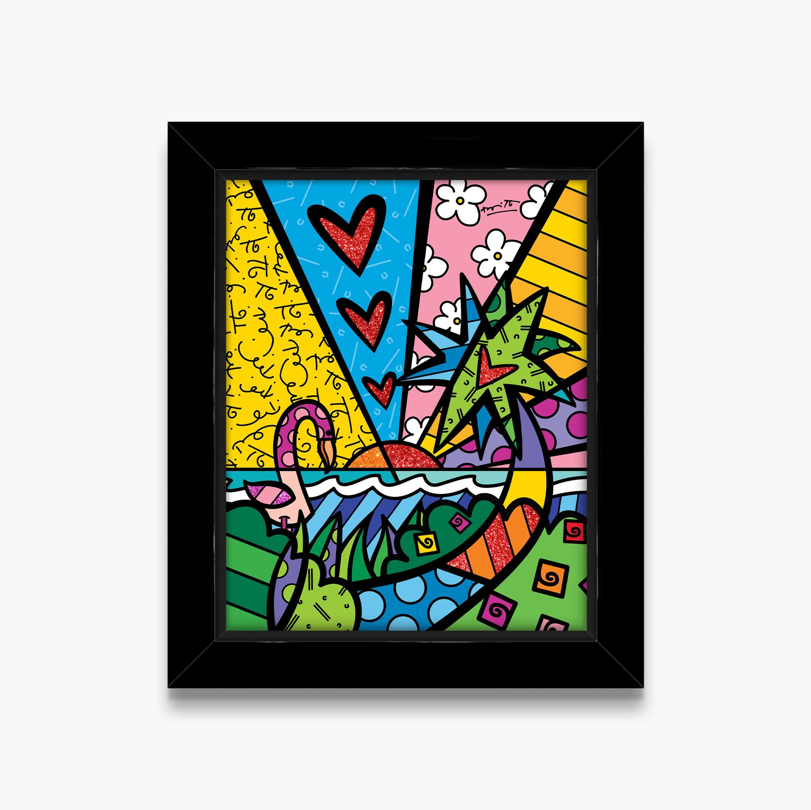 modern pop art tropical paradise limited edition print  vibrant home decor
