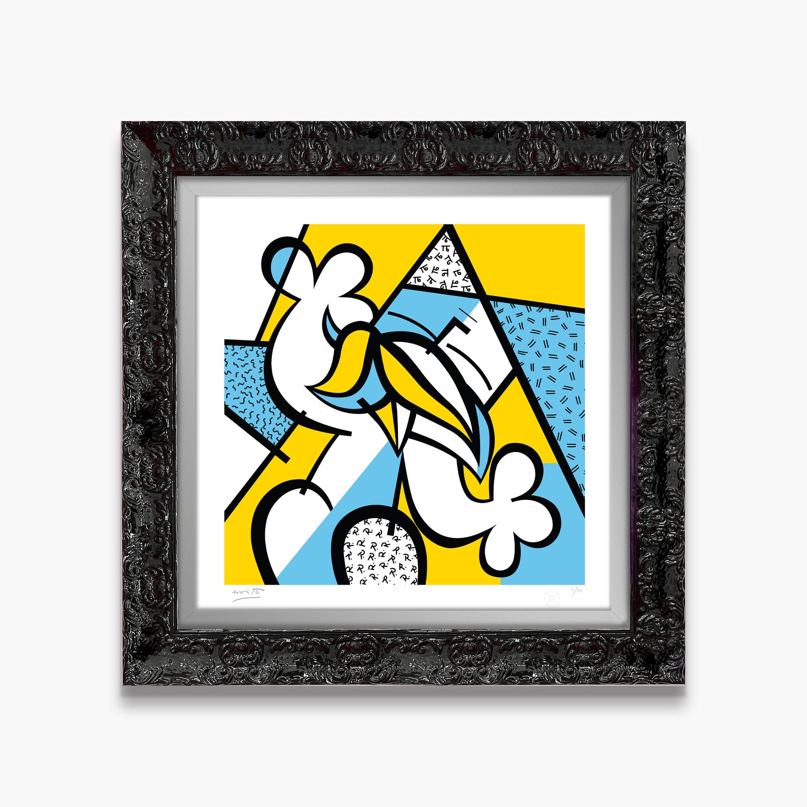 Romero Britto alpha limited edition print  colorful pop art design