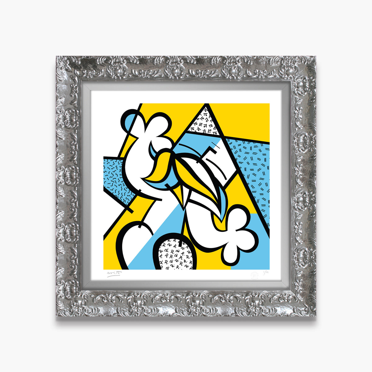 Romero Britto alpha limited edition print  contemporary pop art piece