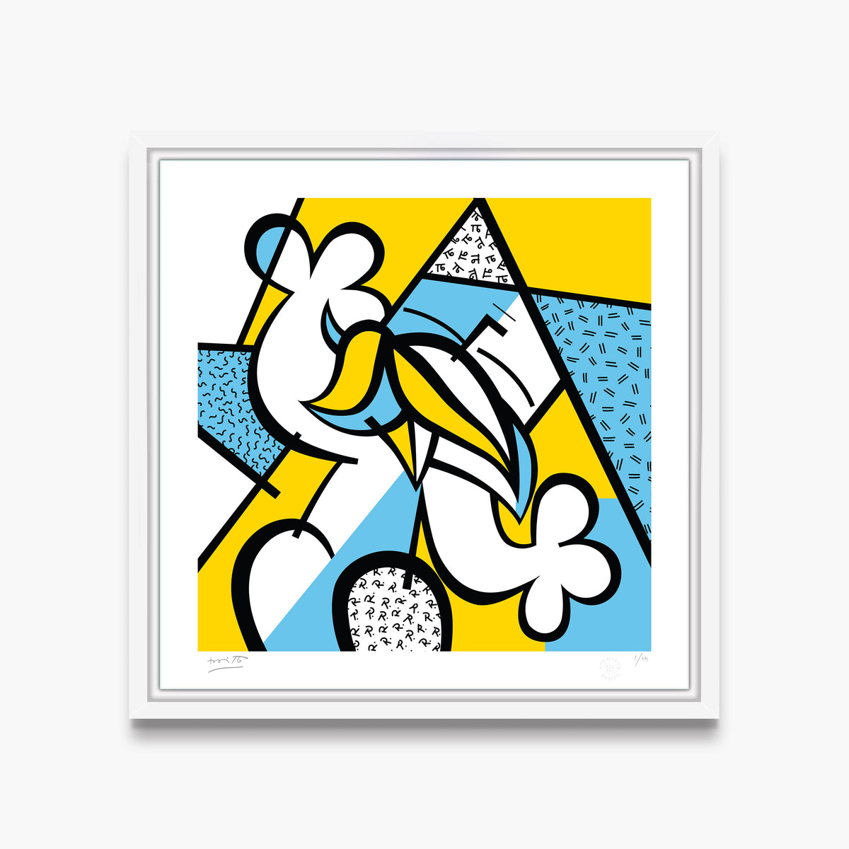 Romero Britto alpha limited edition print  colorful pop art design