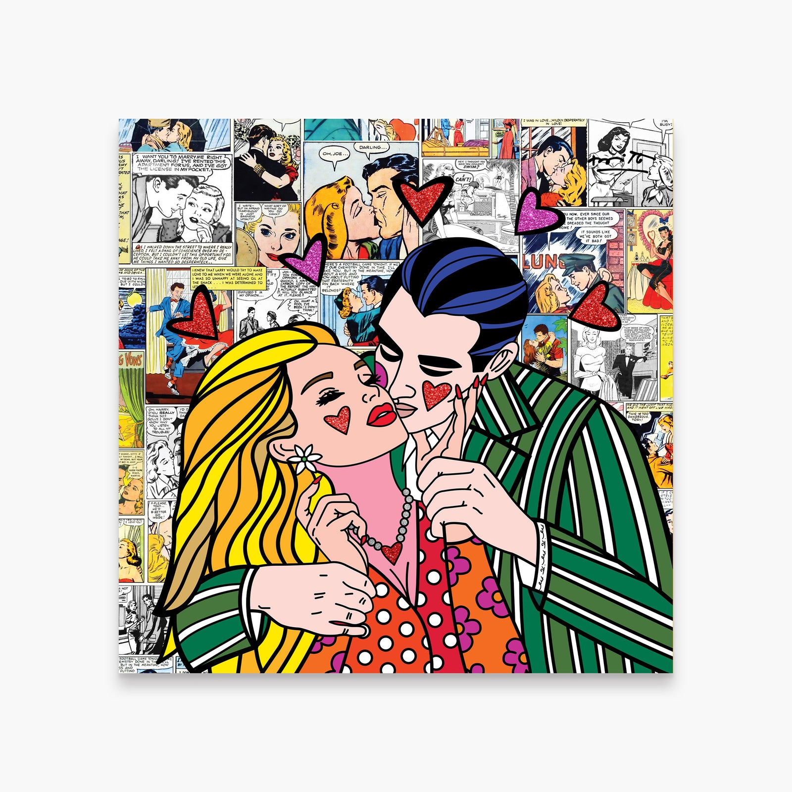 Romero Britto all night long limited edition  colorful pop art design