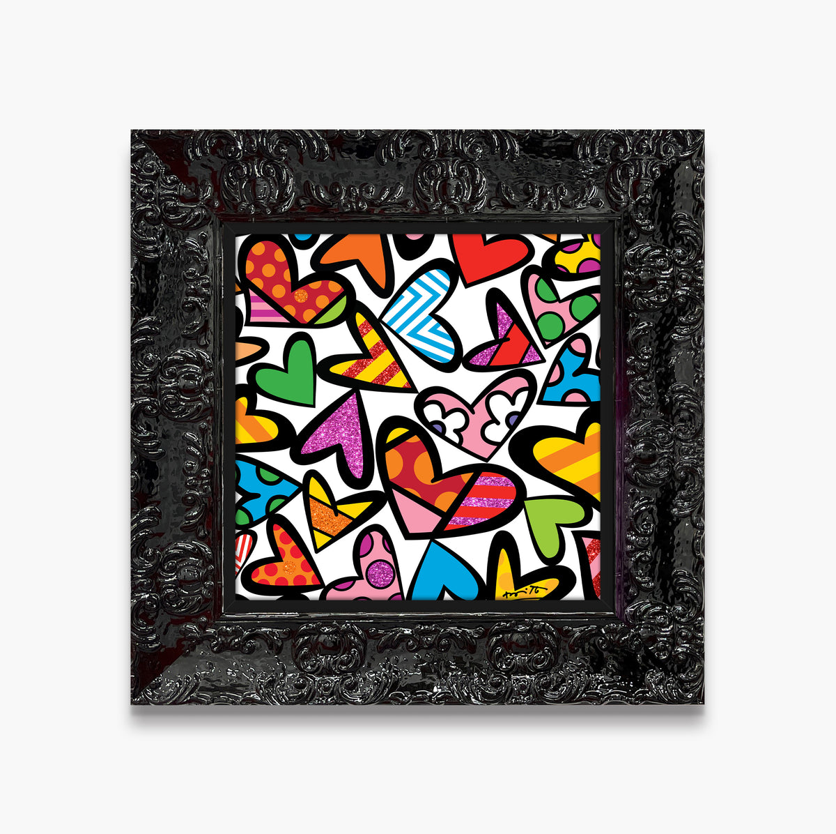 Romero Britto full of love limited edition  contemporary pop art piece