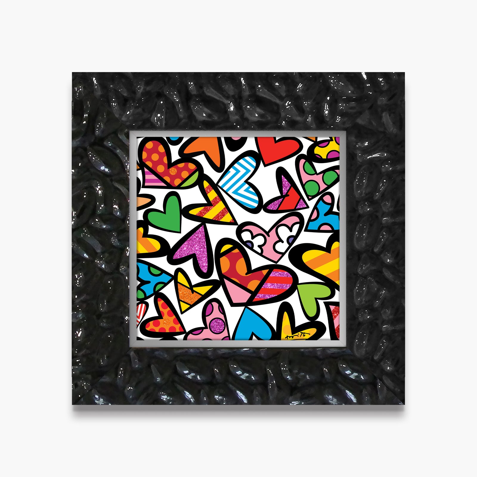 Romero Britto full of love limited edition  contemporary pop art piece