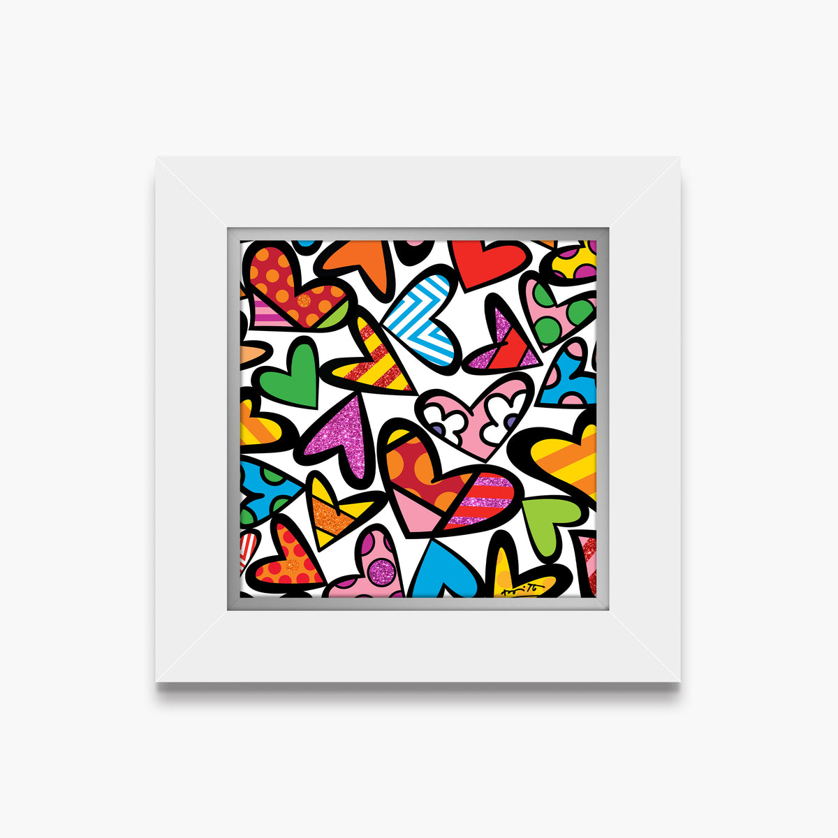 Romero Britto full of love limited edition  contemporary pop art piece