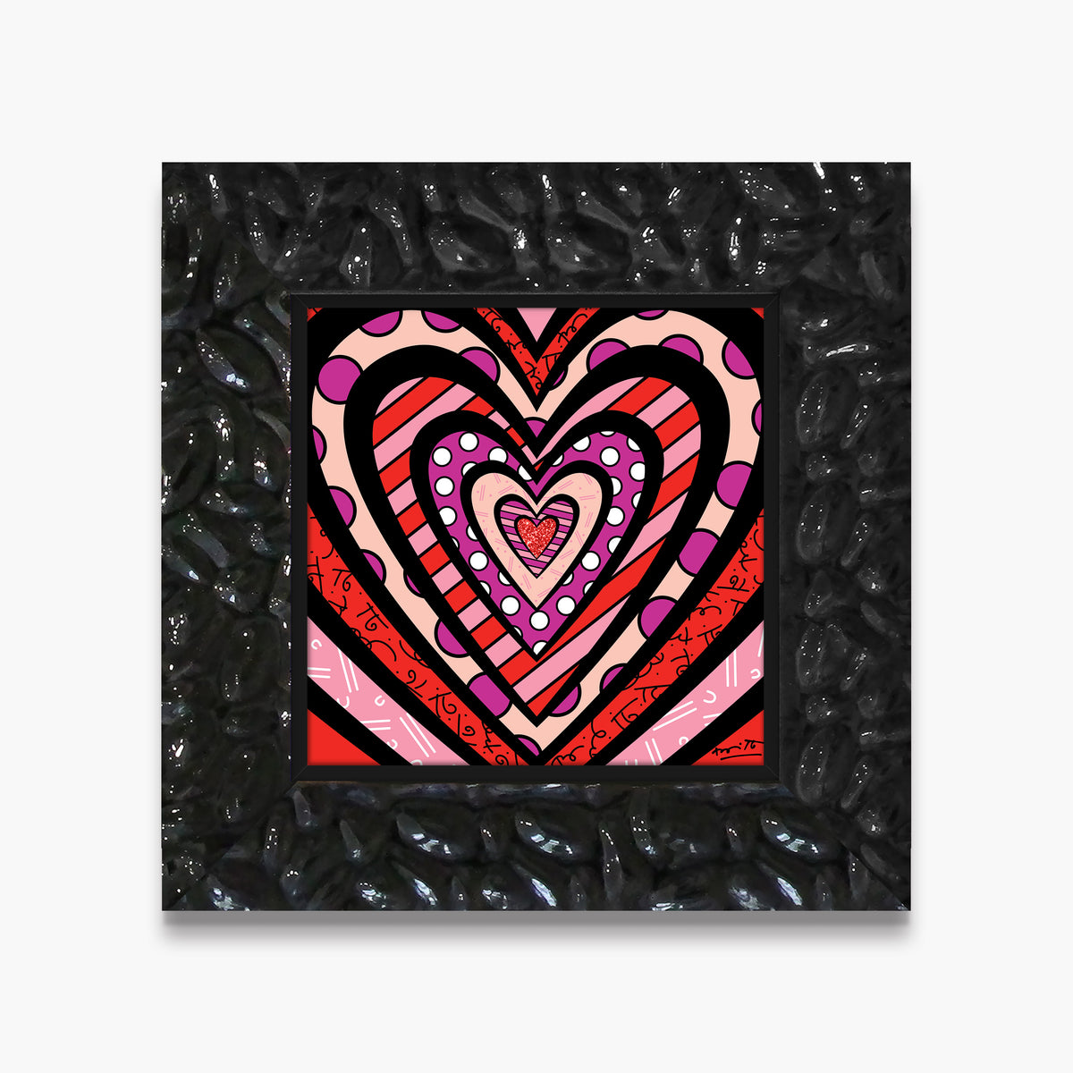 Romero Britto ripples of love limited edition  colorful pop art design