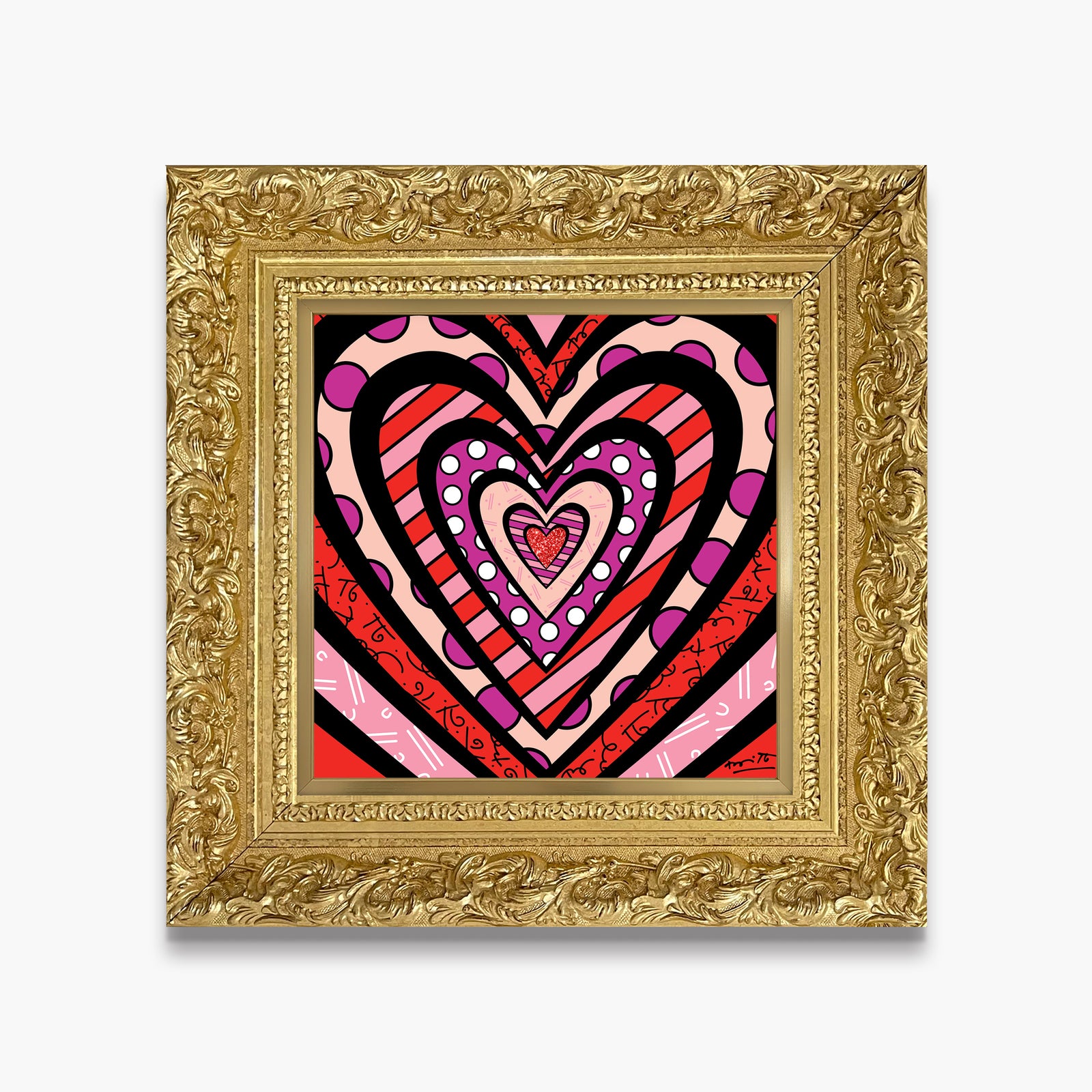 Romero Britto ripples of love limited edition  contemporary pop art piece