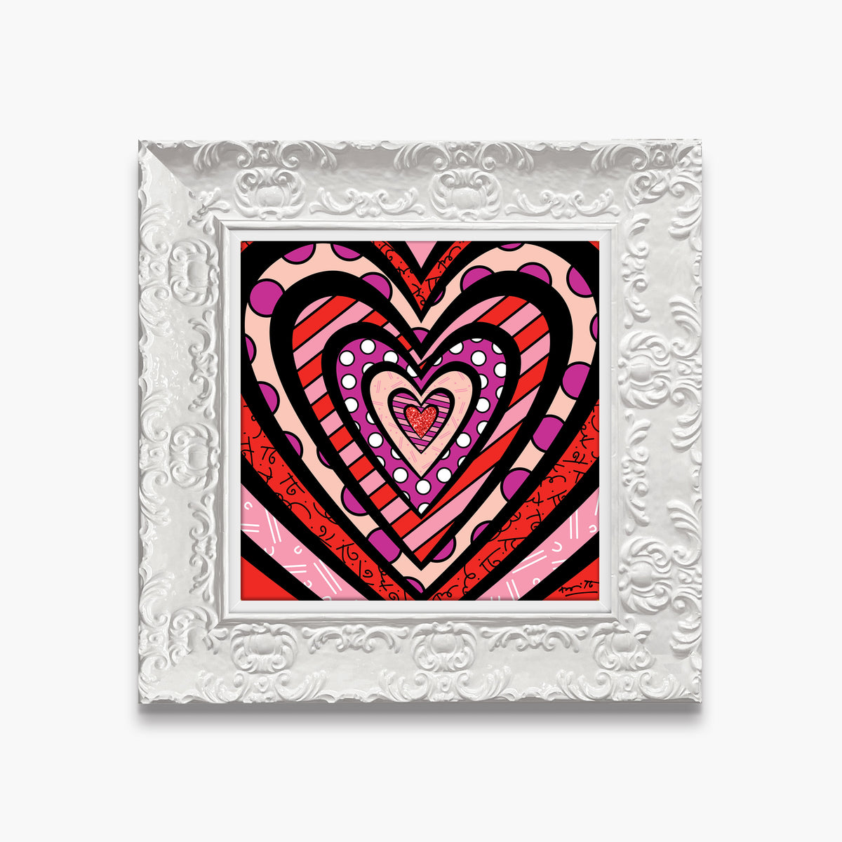 Romero Britto ripples of love limited edition  contemporary pop art piece