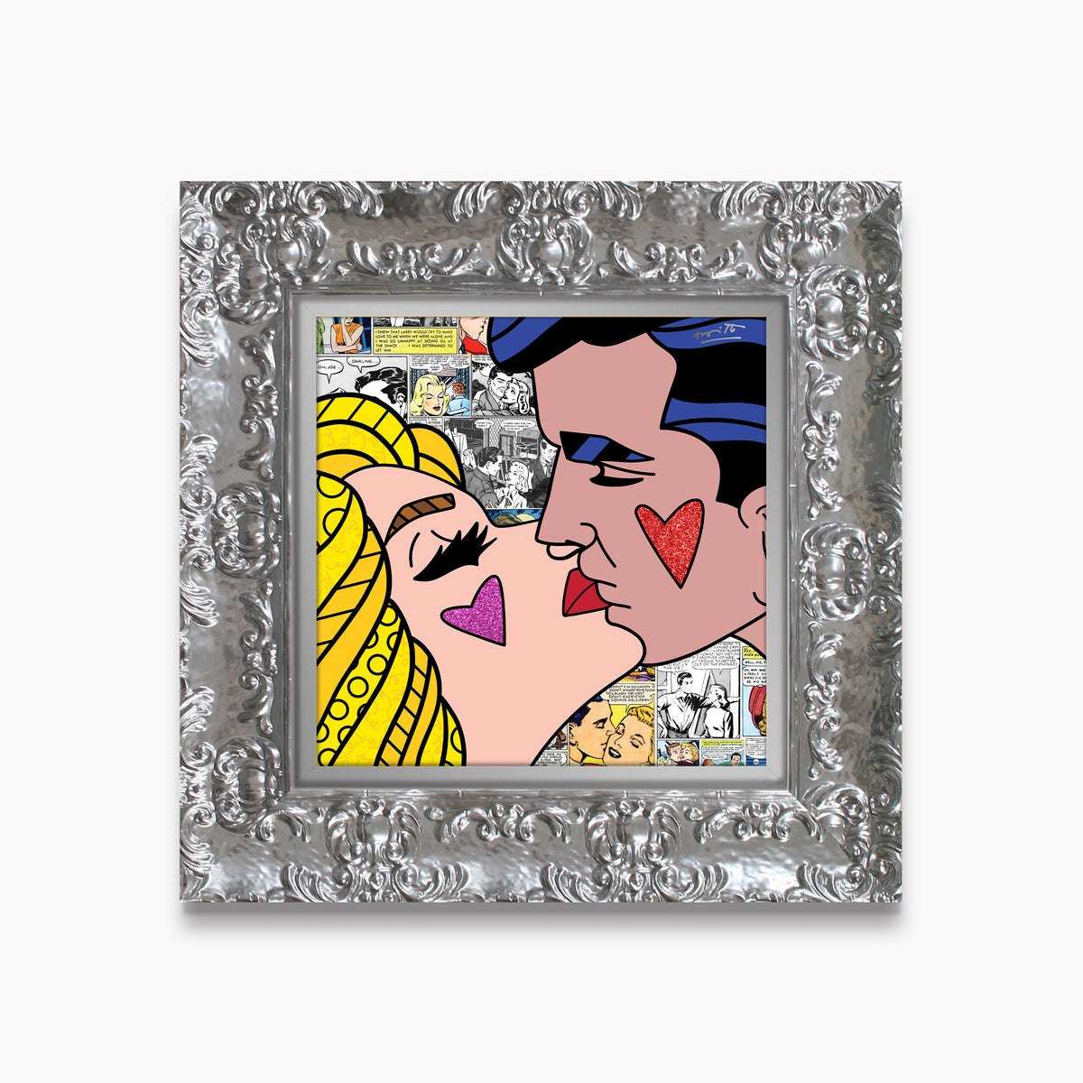 Romero Britto beijos limited edition print  contemporary pop art piece