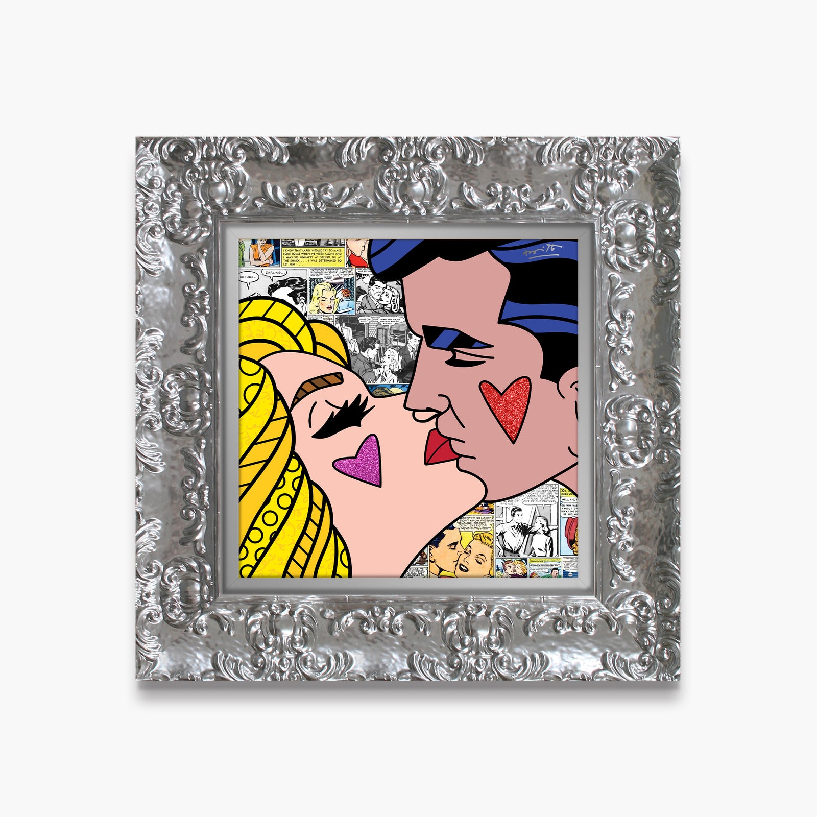 Romero Britto beijos limited edition print  contemporary pop art piece
