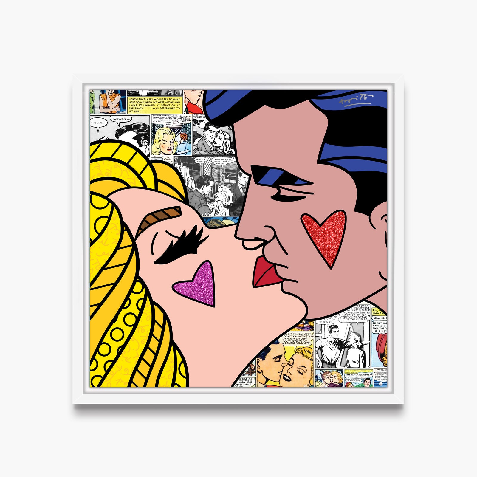 Romero Britto beijos limited edition print  contemporary pop art piece