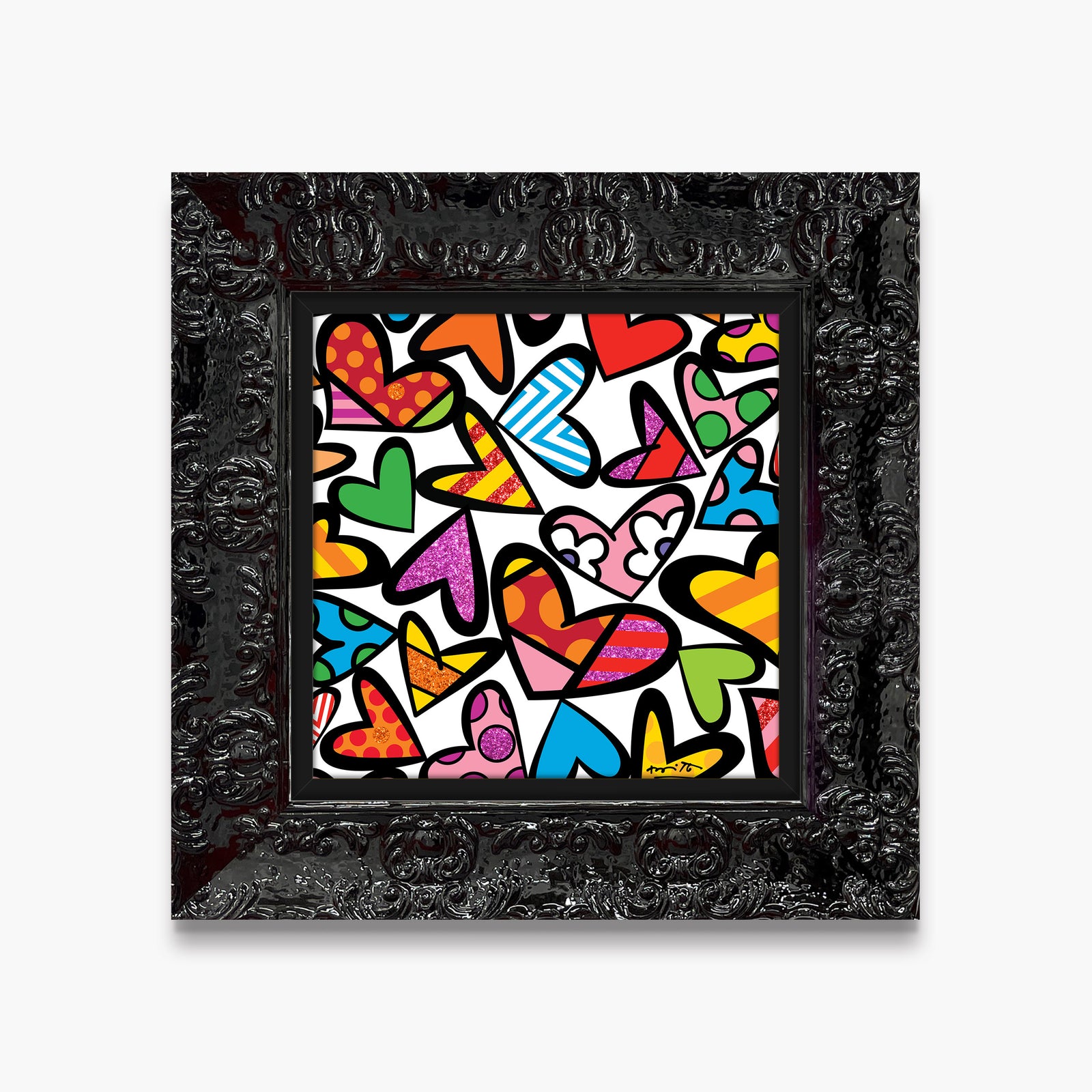 Romero Britto full of love limited edition  contemporary pop art piece