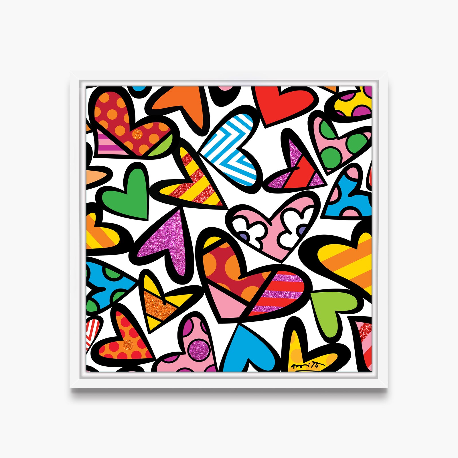 Romero Britto full of love limited edition  colorful pop art design