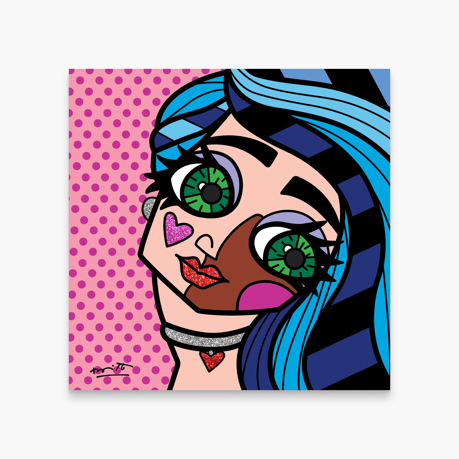 Romero Britto garota do rio limited edition  colorful pop art design