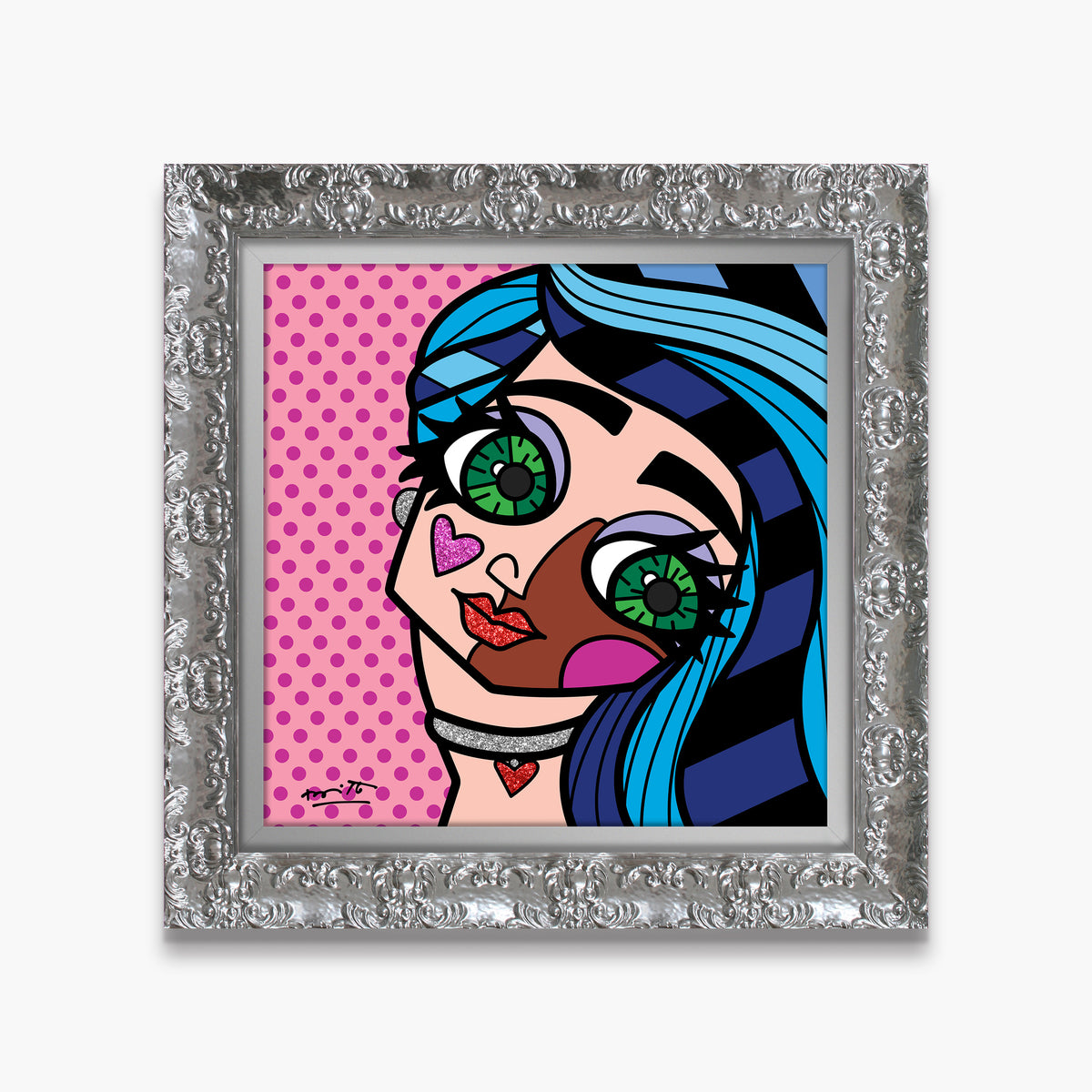 Romero Britto garota do rio limited edition  contemporary pop art piece