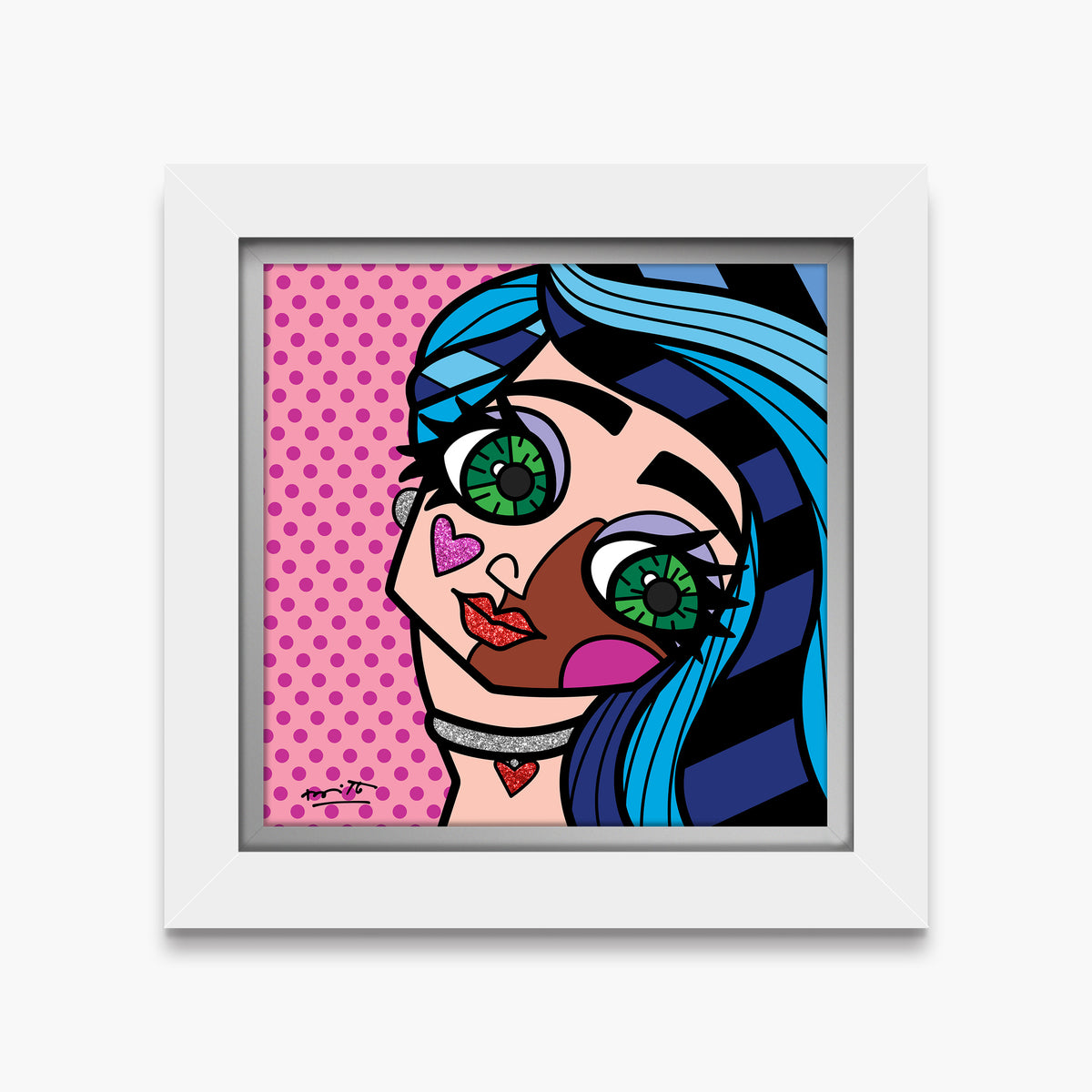 Romero Britto garota do rio limited edition  contemporary pop art piece