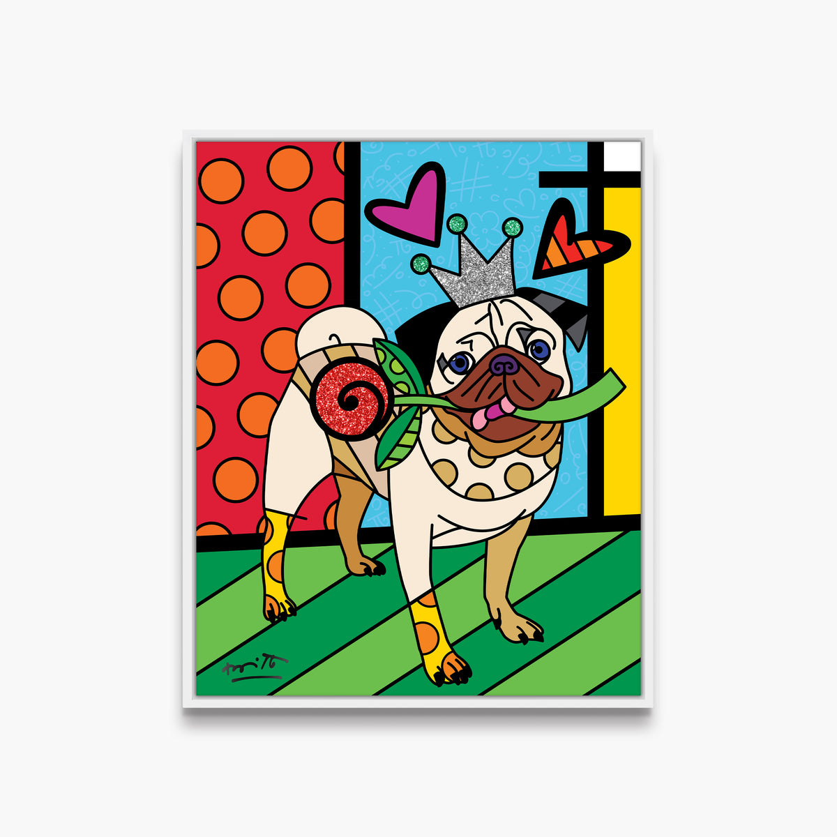 modern pop art lovely doug limited edition print  vibrant home decor