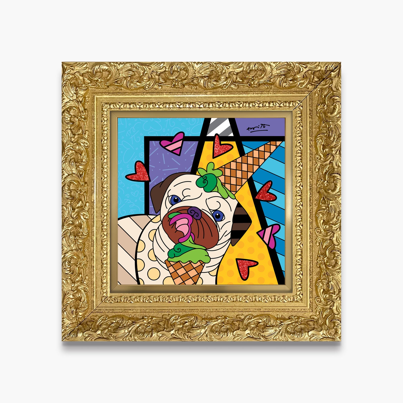 modern pop art pistachio limited edition print  vibrant home decor