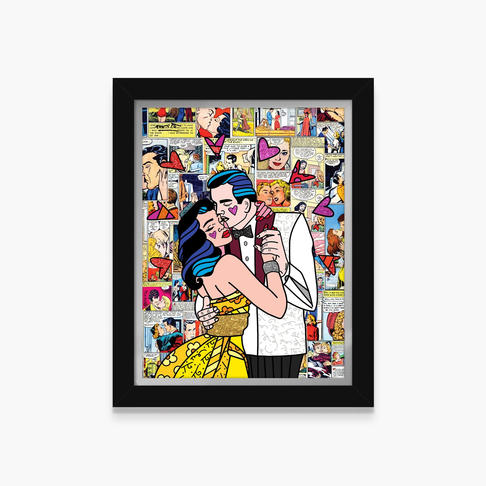 beautiful couple limited edition print  artistic colorful design collectible