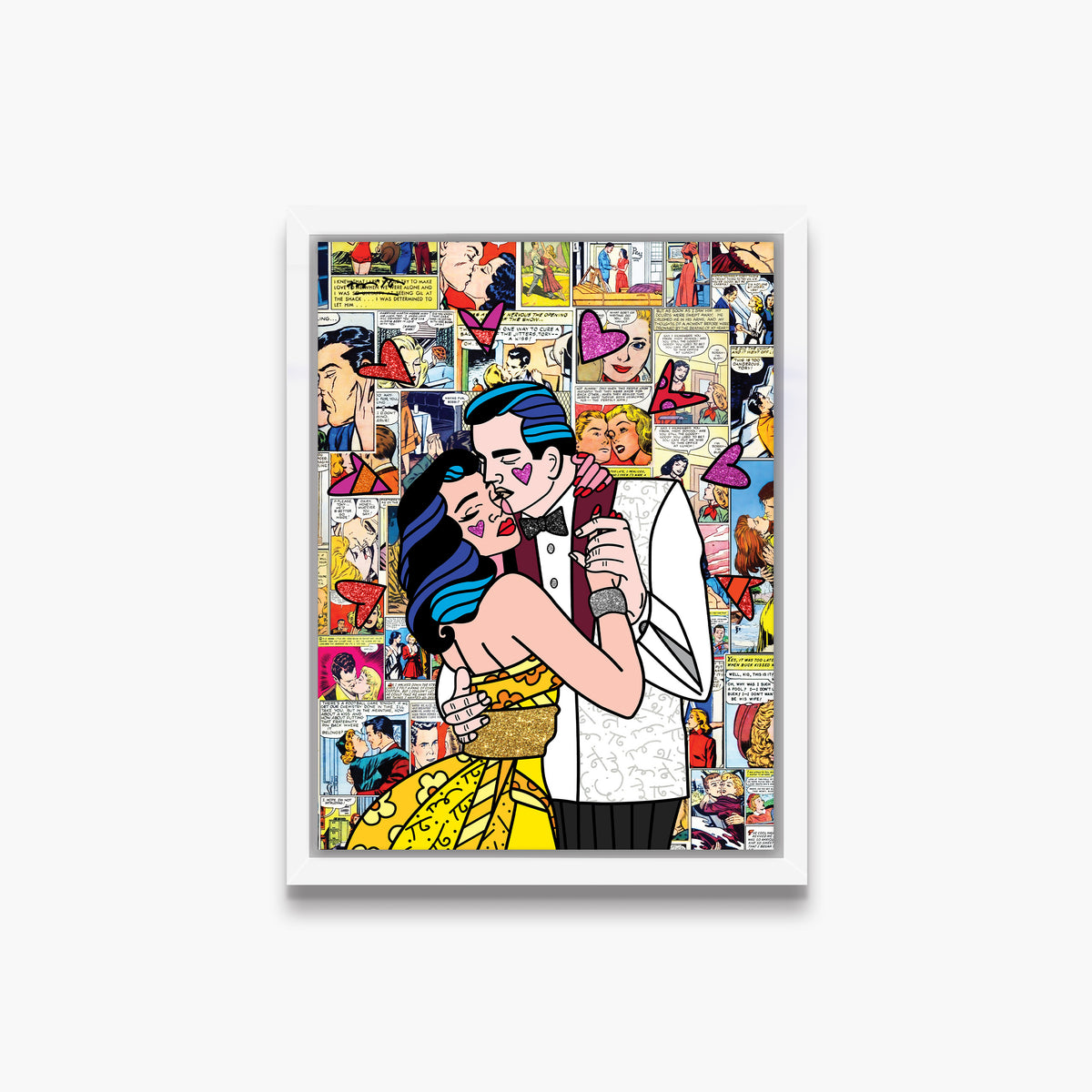 beautiful couple limited edition print  colorful decorative collectible gift idea
