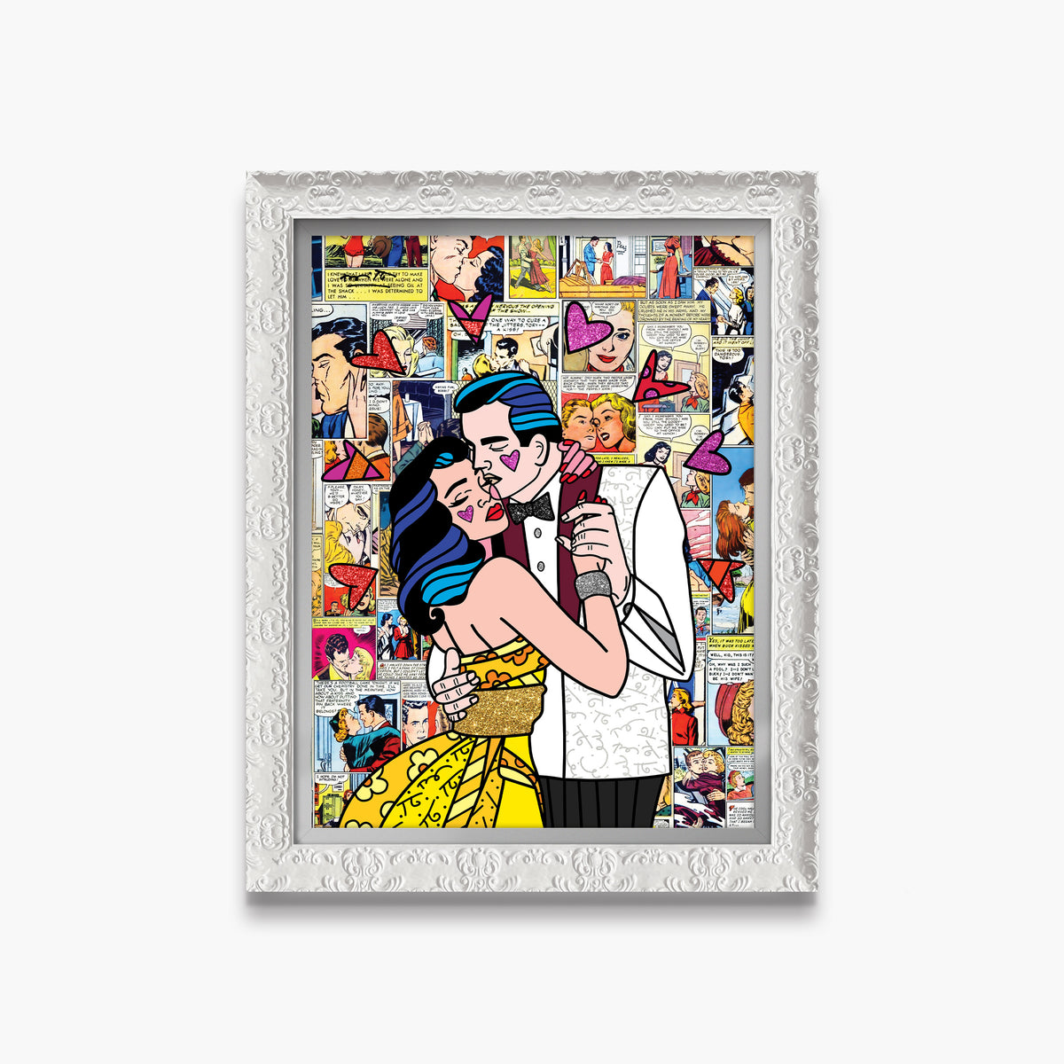 beautiful couple limited edition print  artistic colorful design collectible