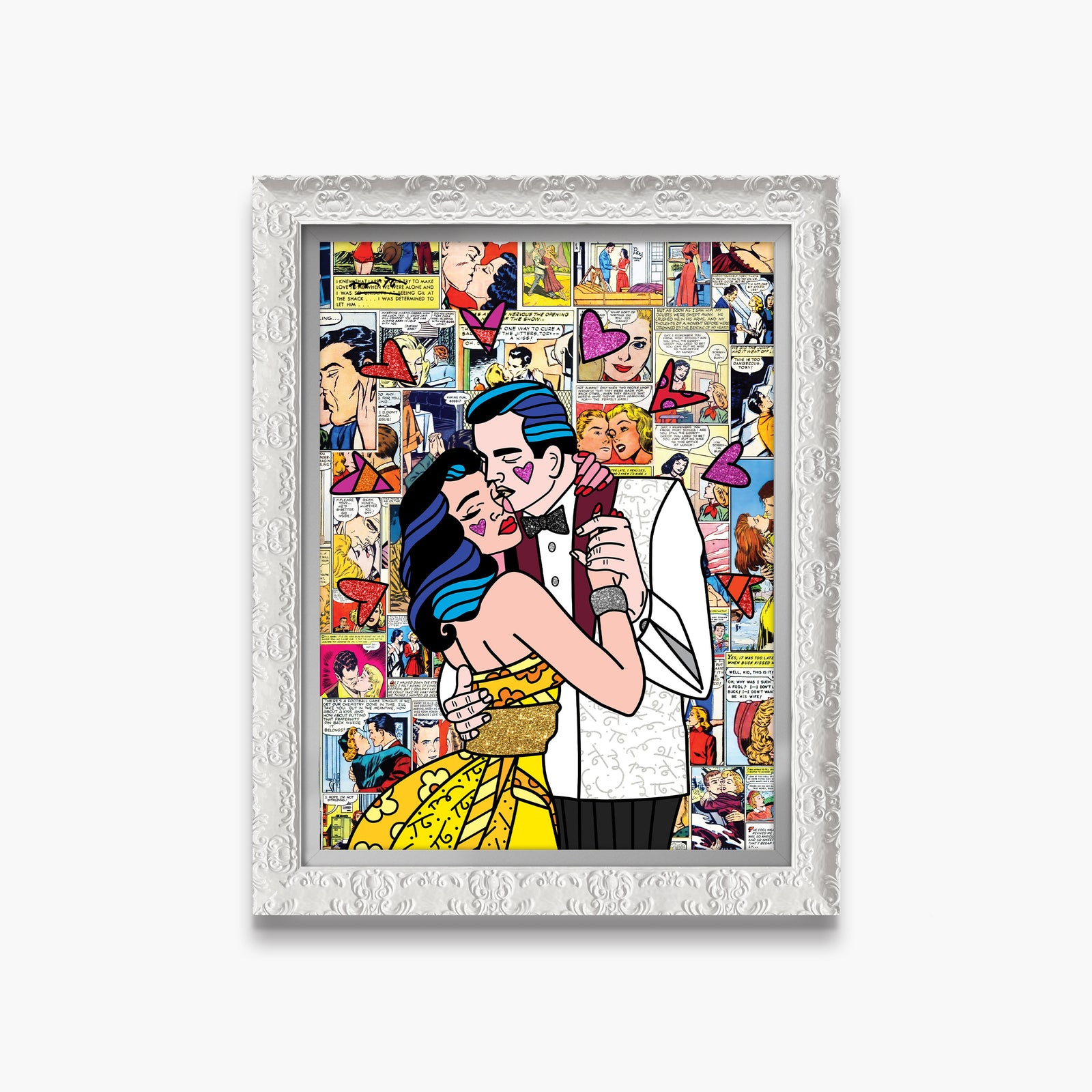beautiful couple limited edition print  artistic colorful design collectible