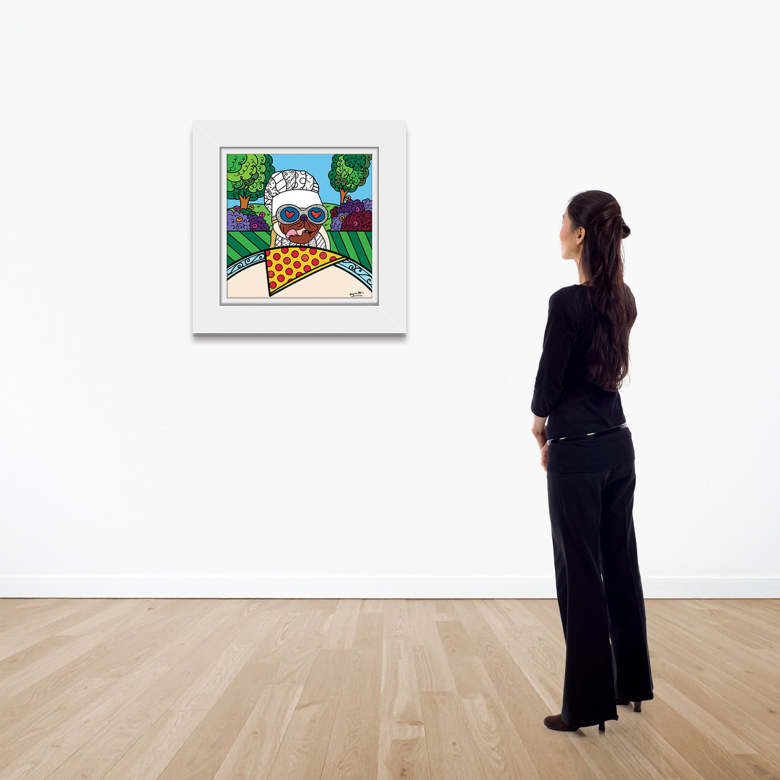 modern pop art pepperoni limited edition print  vibrant home decor