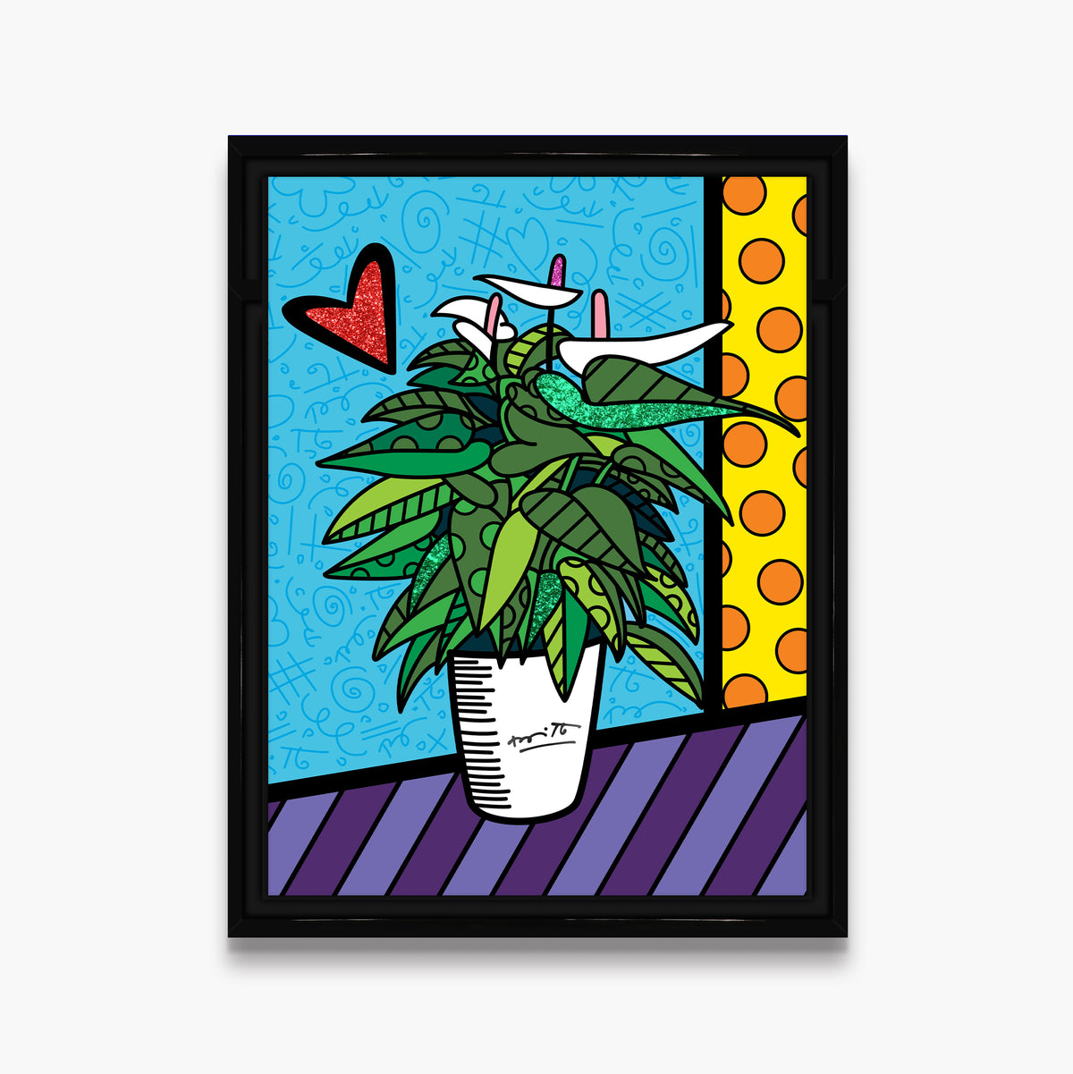 modern pop art lily limited edition print  vibrant home decor