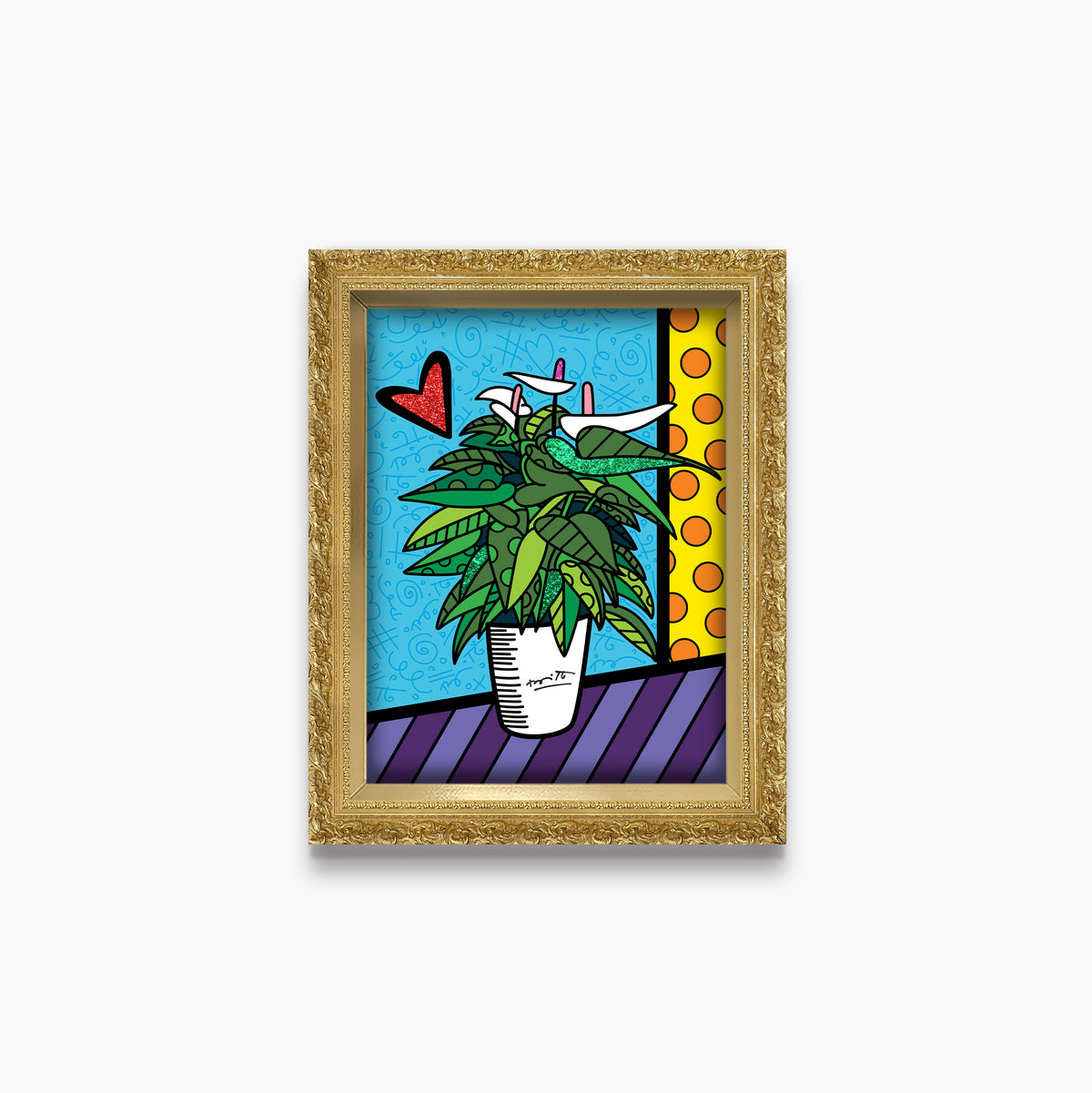 modern pop art lily limited edition print  vibrant home decor