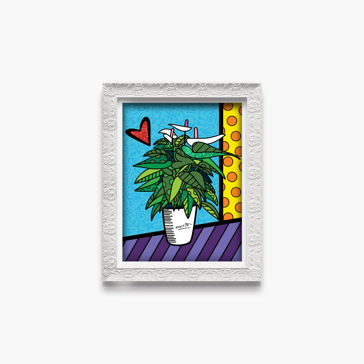 modern pop art lily limited edition print  vibrant home decor