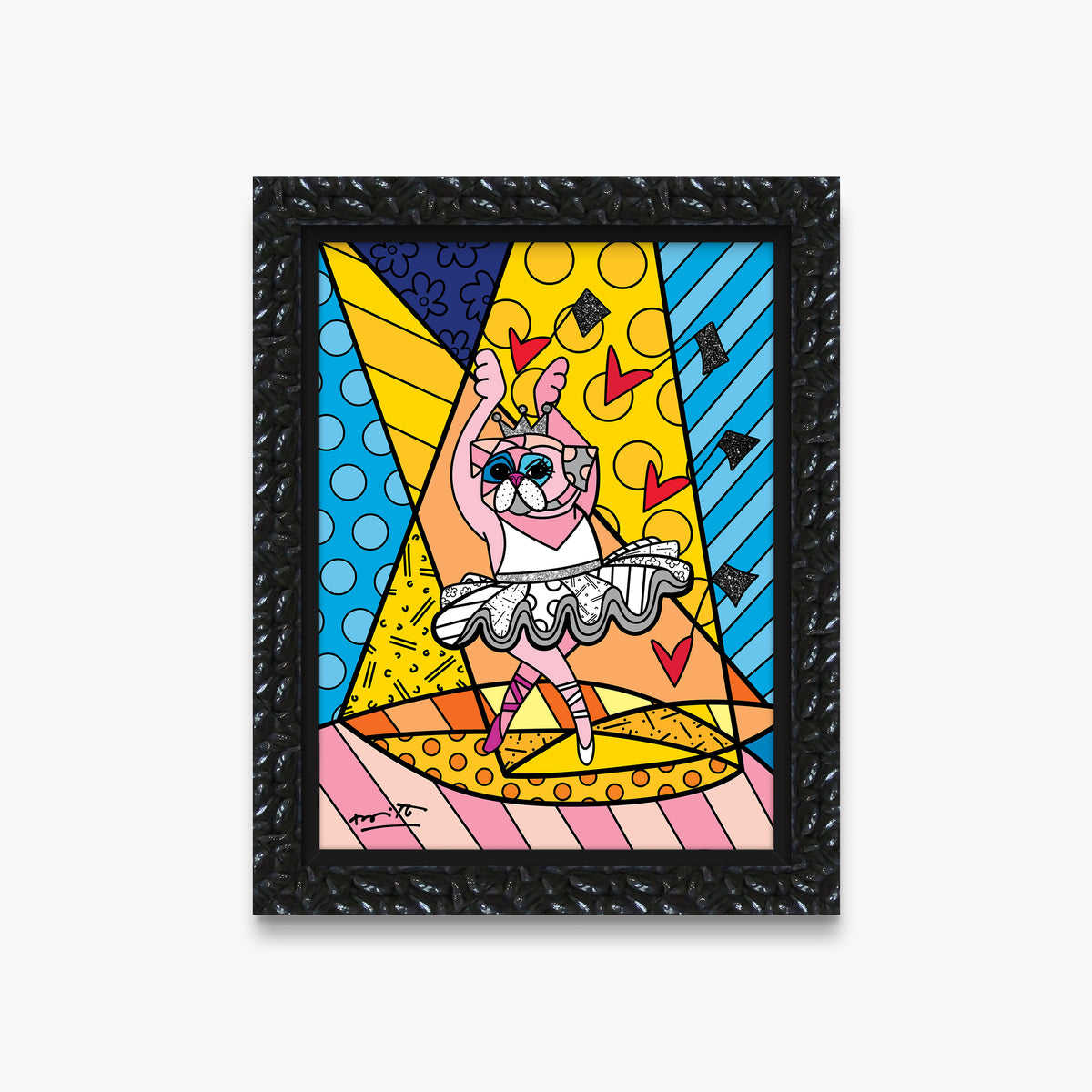 pug ballet limited edition print  colorful decorative collectible gift idea