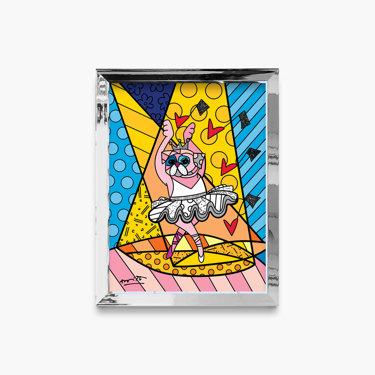 pug ballet limited edition print  colorful decorative collectible gift idea