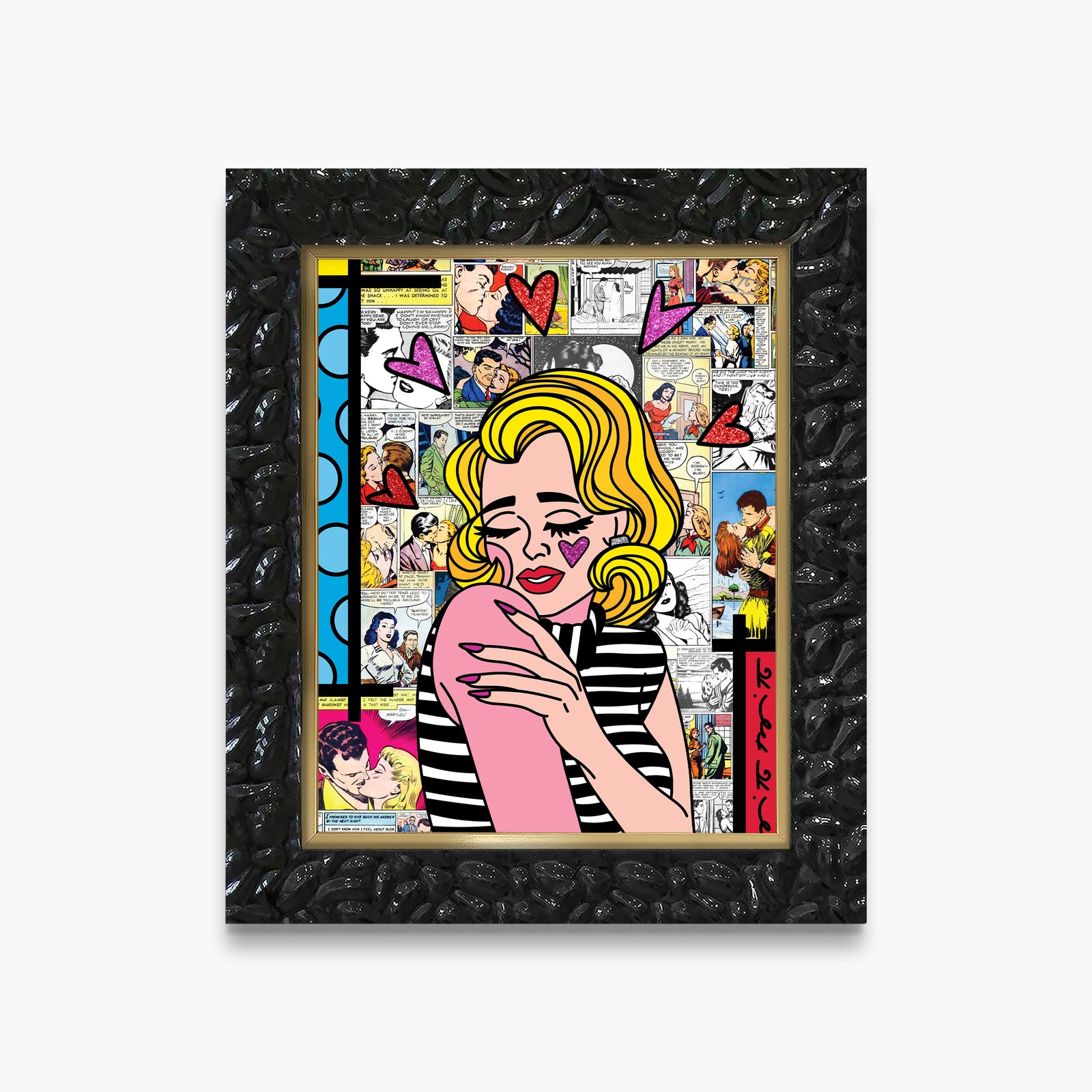 Romero Britto feelings limited edition print  colorful pop art design