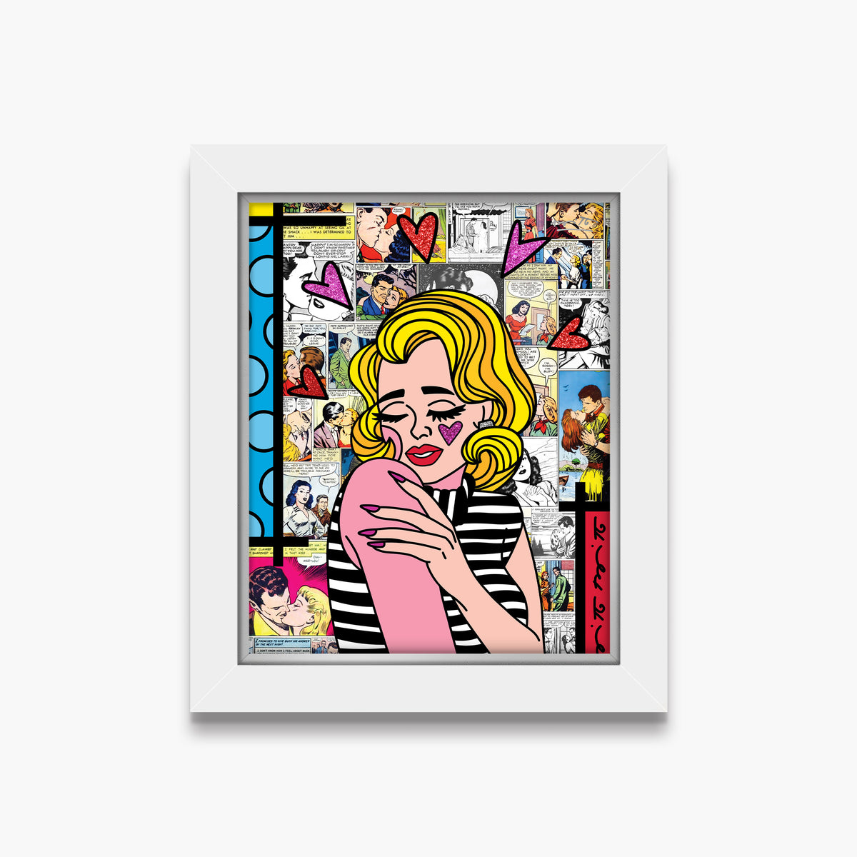 Romero Britto feelings limited edition print  contemporary pop art piece