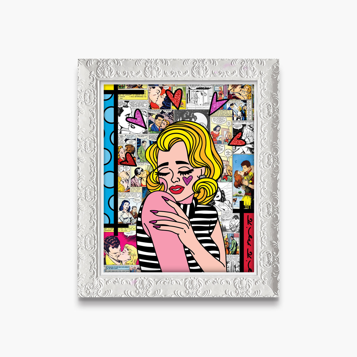 modern pop art feelings limited edition print  vibrant home decor