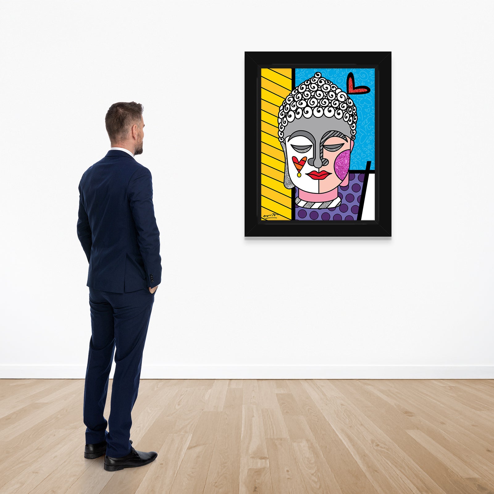 Romero Britto serenity limited edition print  colorful pop art design